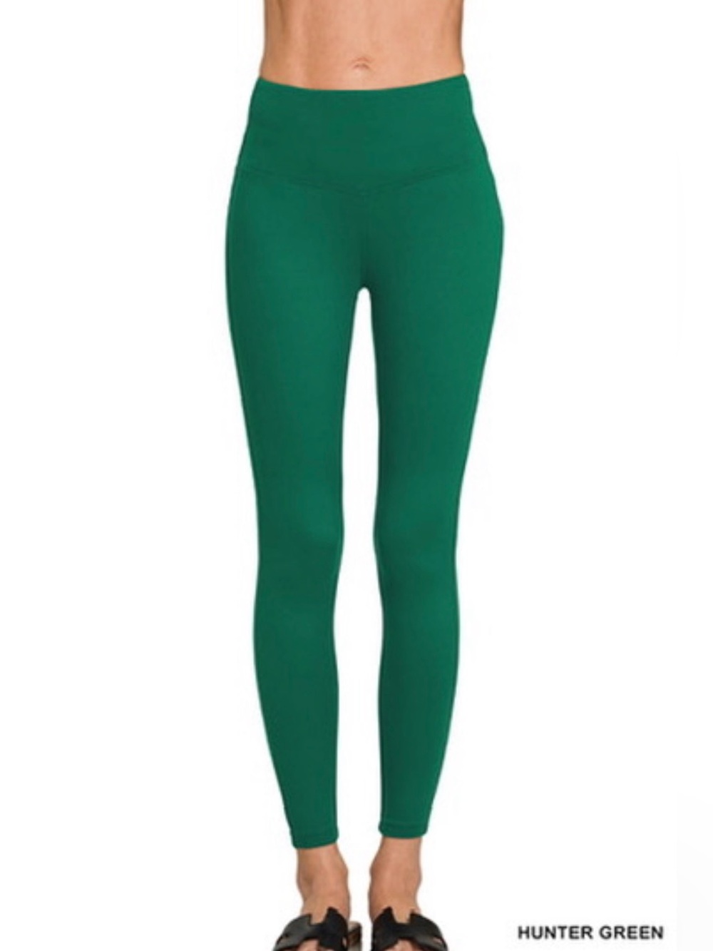 Zenana High-waisted Leggings in Hunter Green
